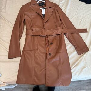 Vegan Leather Coat